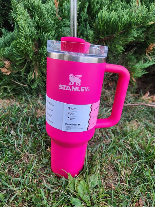 Stanley Quencher H2.0 40oz Tumbler with Handle & Straw – Hot Pink