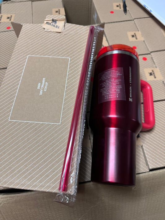 Stanley Insulated Stainless Steel Tumbler with Handle & Straw – Reusable Travel Cup