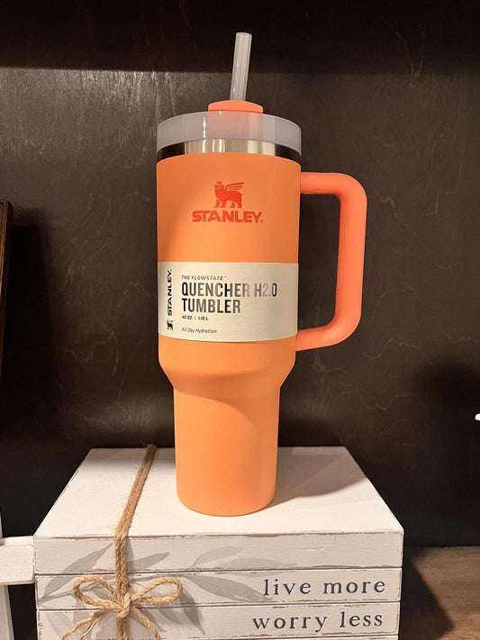 Stanley Quencher H2.0 40oz Tumbler with Handle & Straw – Orange (New Nectarine)